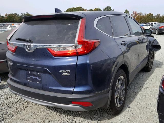 7FARW2H8XJE067613 - 2018 HONDA CR-V EXL BLUE photo 4