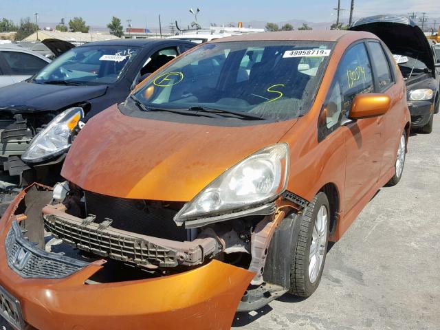 JHMGE8H55BC013048 - 2011 HONDA FIT SPORT ORANGE photo 2