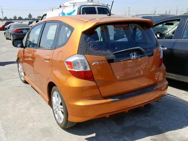 JHMGE8H55BC013048 - 2011 HONDA FIT SPORT ORANGE photo 3