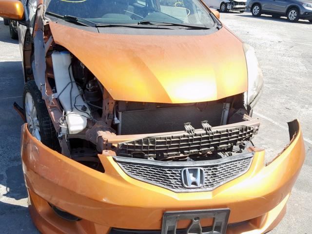 JHMGE8H55BC013048 - 2011 HONDA FIT SPORT ORANGE photo 9