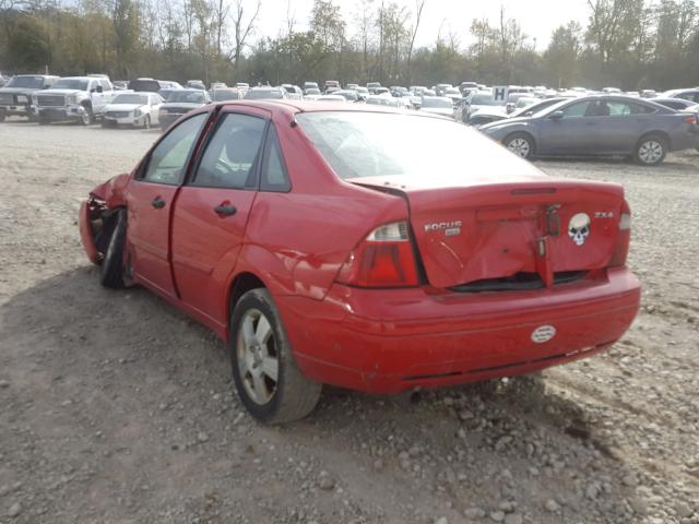 1FAFP34N56W174283 - 2006 FORD FOCUS ZX4 RED photo 3