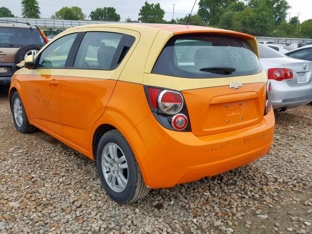 1G1JA6SH5C4133043 - 2012 CHEVROLET SONIC LS 橙色 照片 3