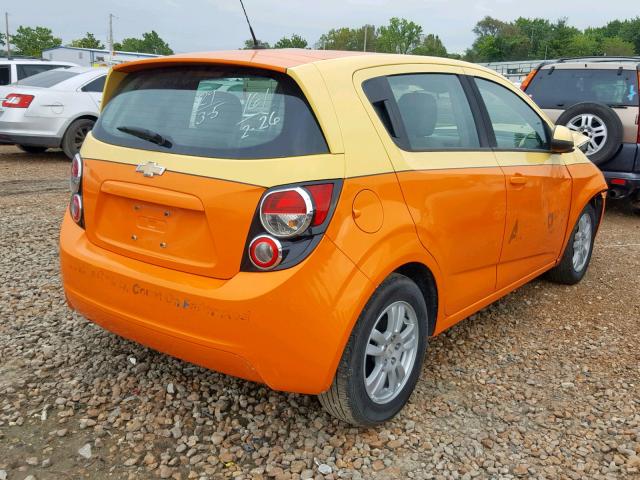 1G1JA6SH5C4133043 - 2012 CHEVROLET SONIC LS 橙色 照片 4