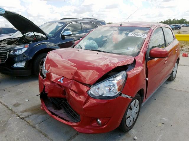 ML32A3HJ1EH008110 - 2014 MITSUBISHI MIRAGE DE RED photo 2