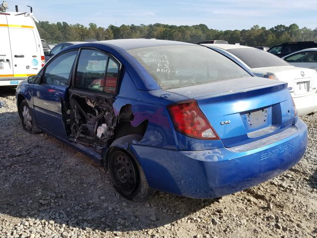1G8AJ52F73Z184671 - 2003 SATURN ION LEVEL BLUE photo 3