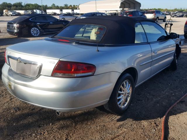 1C3EL65R62N169313 - 2002 CHRYSLER SEBRING LI TEAL photo 4