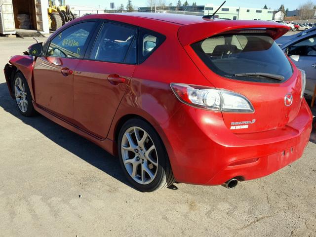 JM1BL1H31A1195493 - 2010 MAZDA SPEED 3 RED photo 3