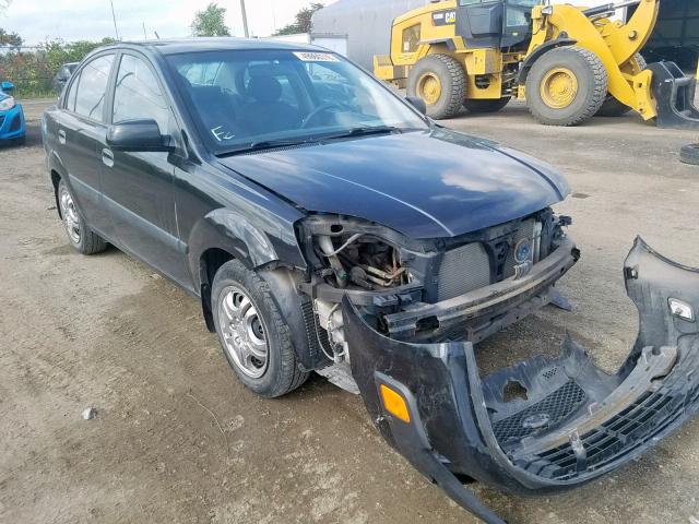 KNADE123366154348 - 2006 KIA RIO BLACK photo 1