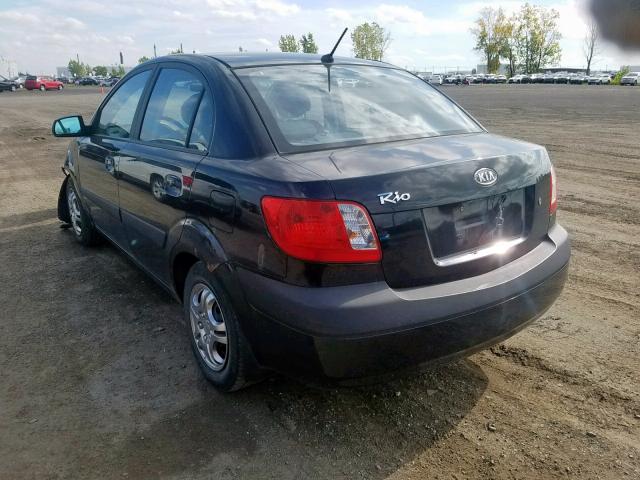 KNADE123366154348 - 2006 KIA RIO BLACK photo 3