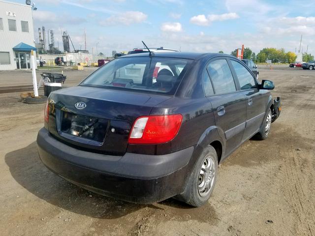 KNADE123366154348 - 2006 KIA RIO BLACK photo 4