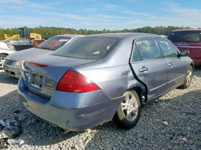 1HGCM56327A058343 - 2007 HONDA ACCORD SE BLUE photo 4