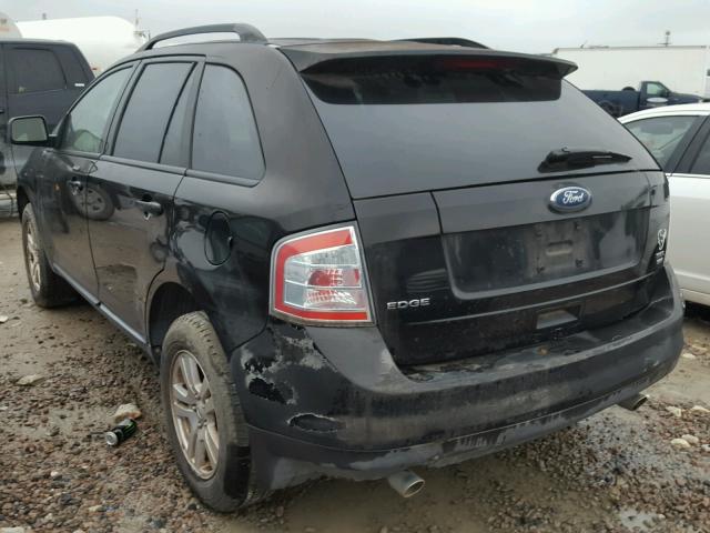 2FMDK48C28BA04736 - 2008 FORD EDGE SEL BLACK photo 3