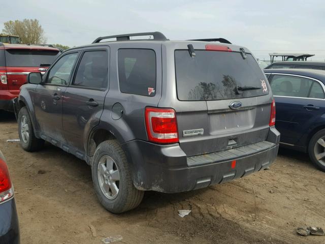 1FMCU0D78AKA12391 - 2010 FORD ESCAPE XLT GRAY photo 3