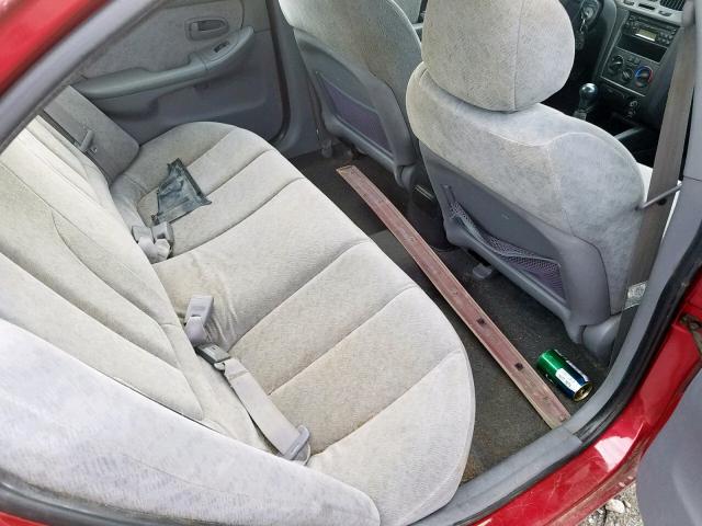 KMHDN45D44U877316 - 2004 HYUNDAI ELANTRA GL RED photo 6