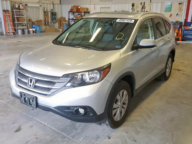 2HKRM4H73DH692221 - 2013 HONDA CR-V EXL SILVER photo 2