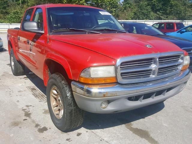 1D7HG48N94S608122 - 2004 DODGE DAKOTA QUA RED photo 1