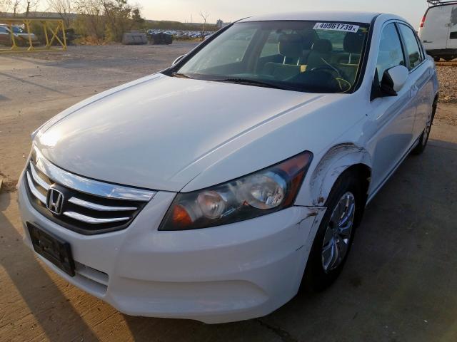 1HGCP2F38CA211078 - 2012 HONDA ACCORD LX WHITE photo 2