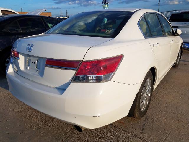 1HGCP2F38CA211078 - 2012 HONDA ACCORD LX WHITE photo 4