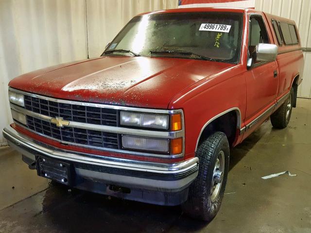 1GCFK24K0ME161985 - 1991 CHEVROLET GMT-400 K2 RED photo 2