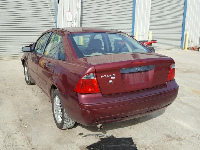 1FAFP34N57W253843 - 2007 FORD FOCUS ZX4 BURGUNDY photo 3