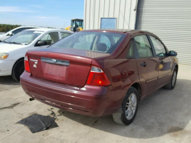 1FAFP34N57W253843 - 2007 FORD FOCUS ZX4 BURGUNDY photo 4