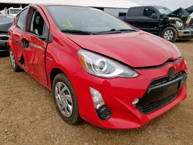 JTDKDTB34F1575534 - 2015 TOYOTA PRIUS C RED photo 1