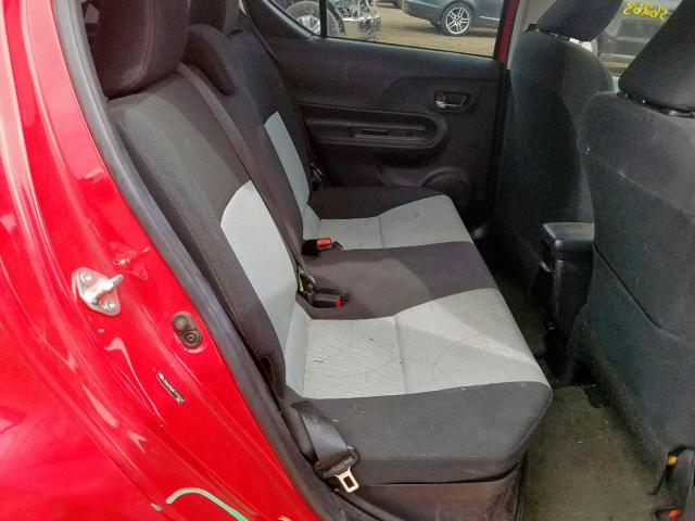 JTDKDTB34F1575534 - 2015 TOYOTA PRIUS C RED photo 6