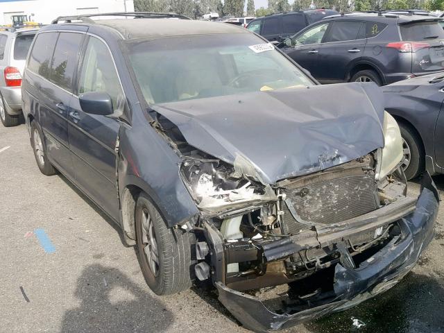 5FNRL38445B020803 - 2005 HONDA ODYSSEY EX BLUE photo 1