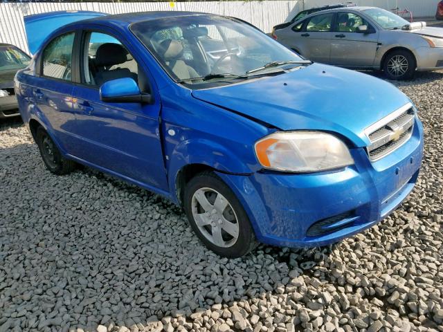 KL1TD56687B064545 - 2007 CHEVROLET AVEO BASE BLUE photo 1