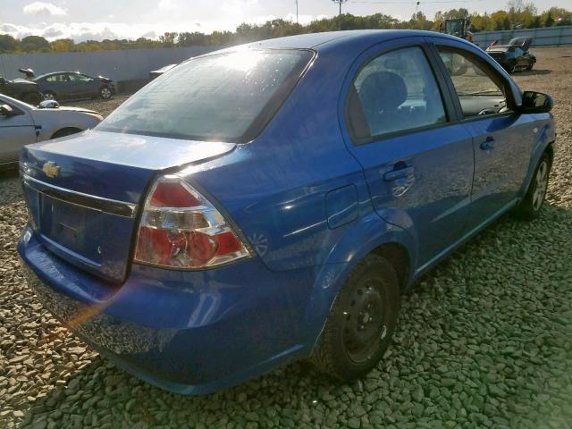 KL1TD56687B064545 - 2007 CHEVROLET AVEO BASE BLUE photo 4