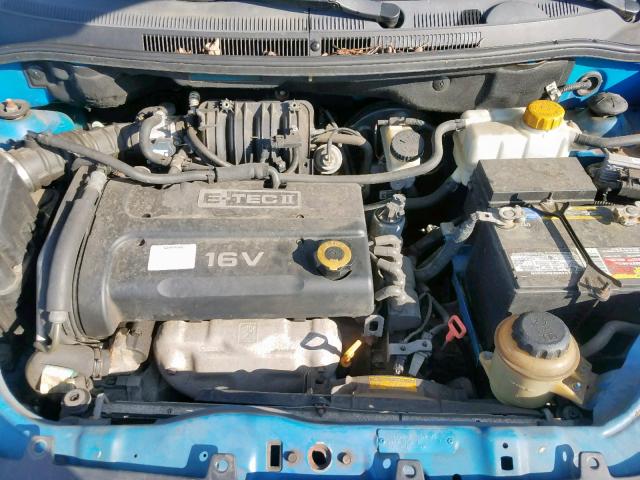 KL1TD56687B064545 - 2007 CHEVROLET AVEO BASE BLUE photo 7