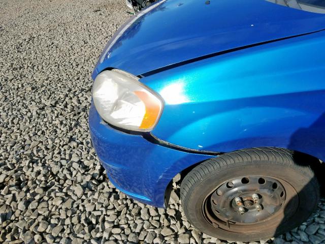 KL1TD56687B064545 - 2007 CHEVROLET AVEO BASE BLUE photo 9