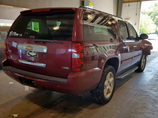 1GNFK16367J361787 - 2007 CHEVROLET SUBURBAN K BURGUNDY photo 4