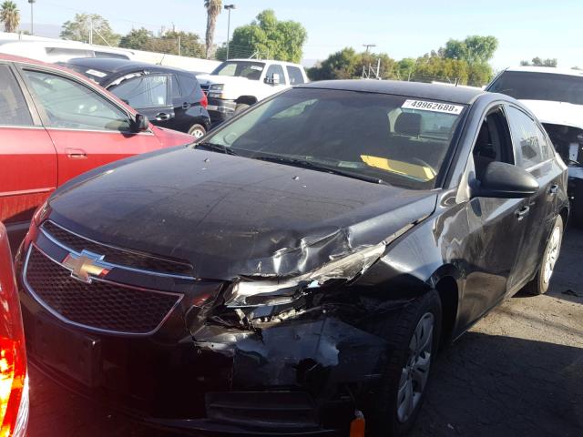 1G1PC5SH1C7254164 - 2012 CHEVROLET CRUZE LS BLACK photo 2