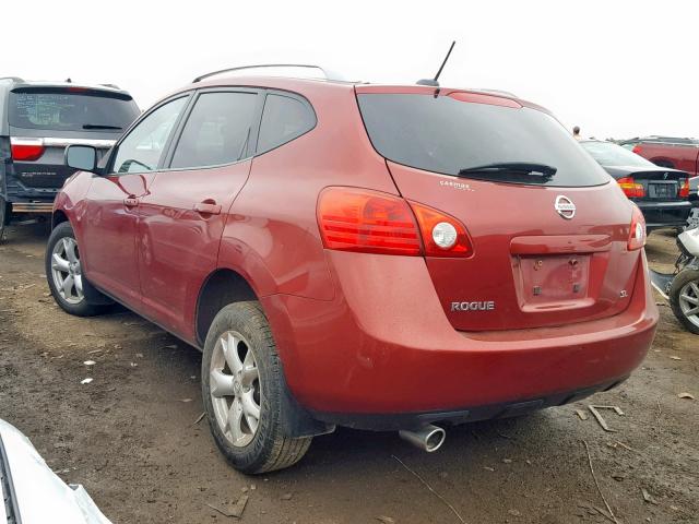 JN8AS58TX9W045035 - 2009 NISSAN ROGUE S RED photo 3