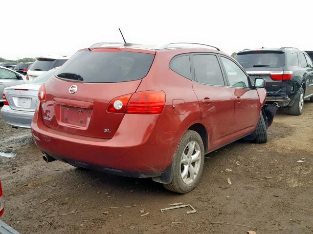 JN8AS58TX9W045035 - 2009 NISSAN ROGUE S RED photo 4