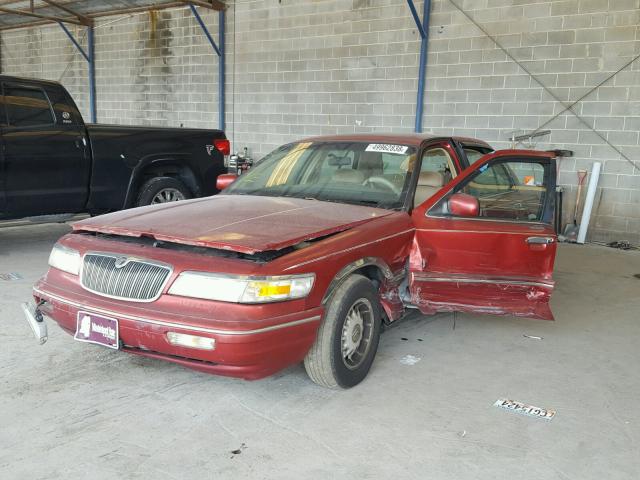 2MELM75W2VX649748 - 1997 MERCURY GRAND MARQ MAROON photo 2