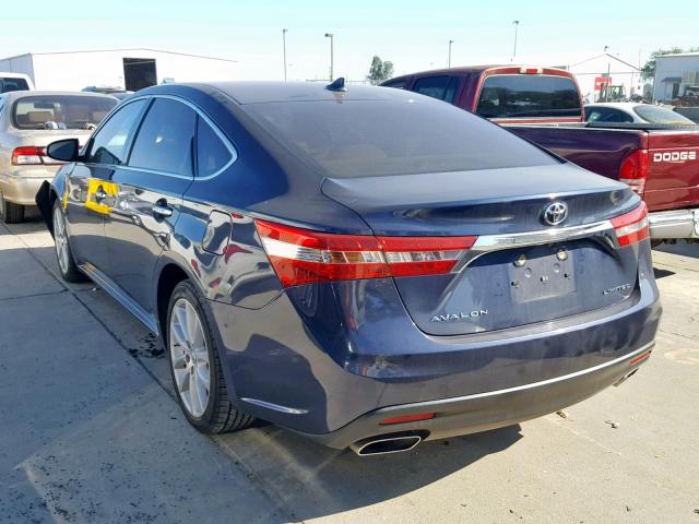 4T1BK1EBXFU185514 - 2015 TOYOTA AVALON XLE BLUE photo 3