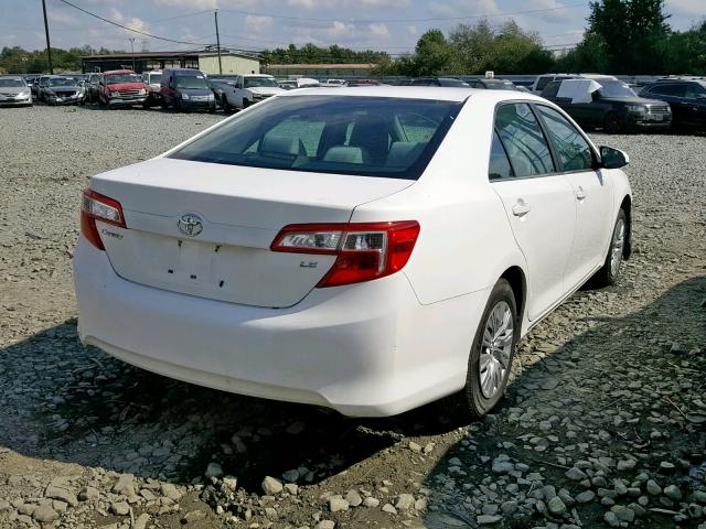 4T1BF1FK8CU587742 - 2012 TOYOTA CAMRY BASE WHITE photo 4