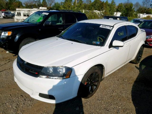 1C3CDZAG3DN749602 - 2013 DODGE AVENGER SE WHITE photo 2