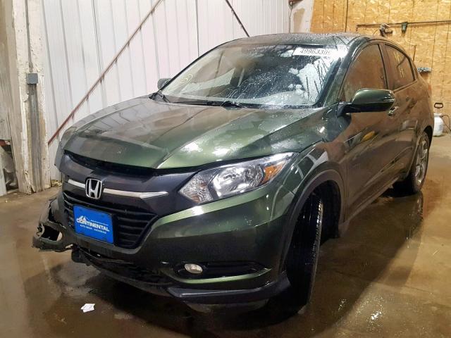 3CZRU6H54HM728230 - 2017 HONDA HR-V EX GREEN photo 2