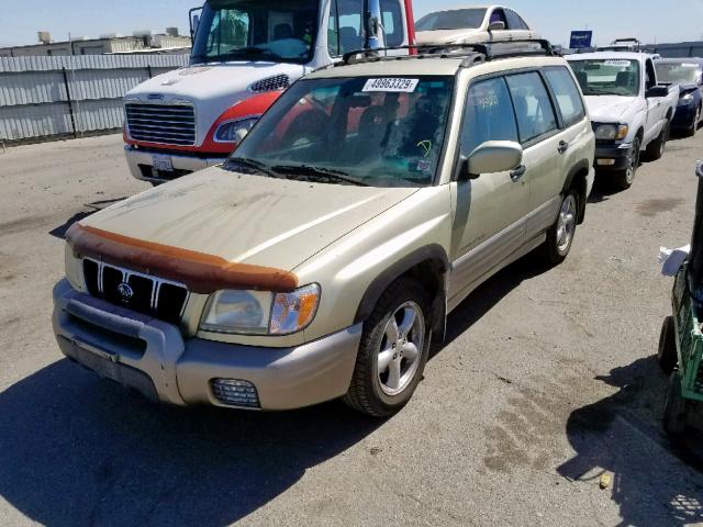 JF1SF65582H745703 - 2002 SUBARU FORESTER S GREEN photo 2