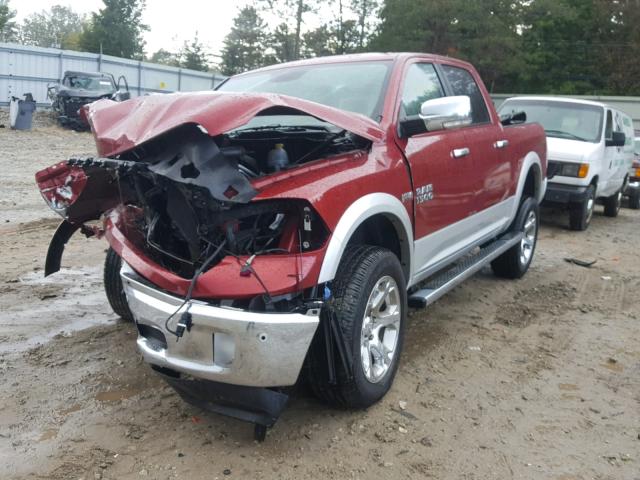 1C6RR7NT0FS667261 - 2015 RAM 1500 LARAM RED photo 2