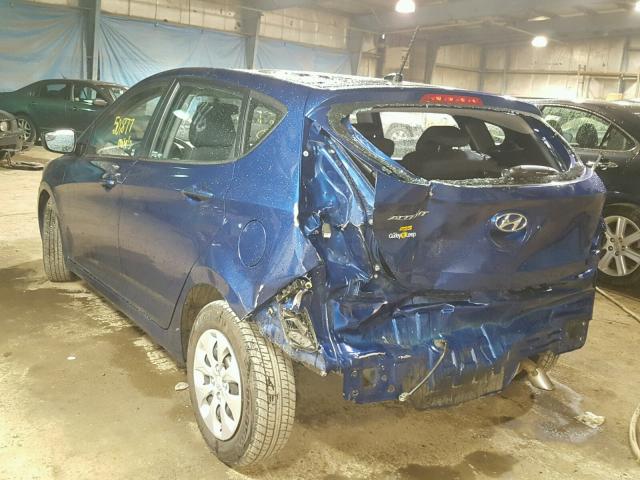 KMHCT5AE1GU255346 - 2016 HYUNDAI ACCENT SE BLUE photo 3