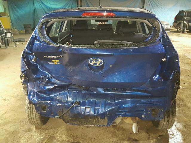 KMHCT5AE1GU255346 - 2016 HYUNDAI ACCENT SE BLUE photo 9