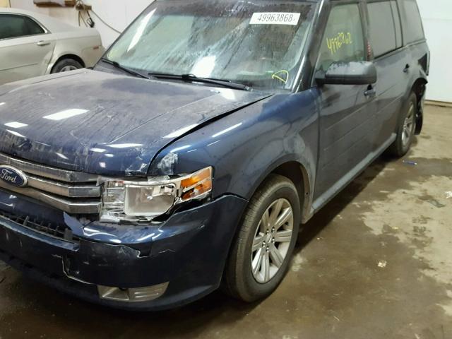 2FMGK5BC9CBD13821 - 2012 FORD FLEX SE BLUE photo 9