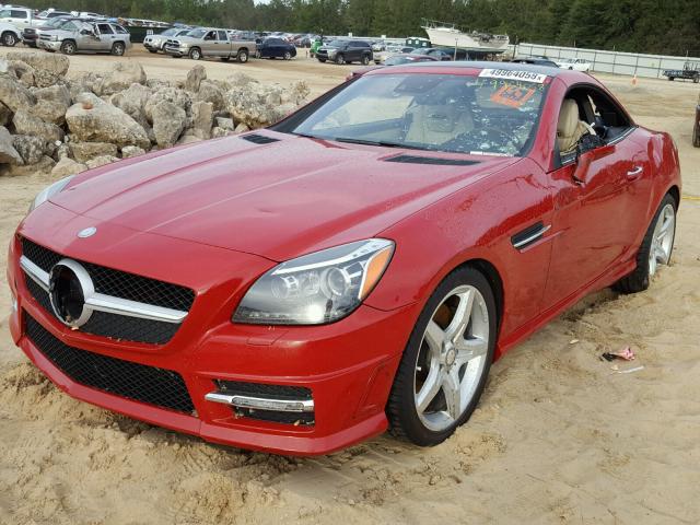 WDDPK4HA1DF052078 - 2013 MERCEDES-BENZ SLK 250 RED photo 2