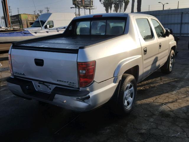 5FPYK1F25BB001569 - 2011 HONDA RIDGELINE SILVER photo 4