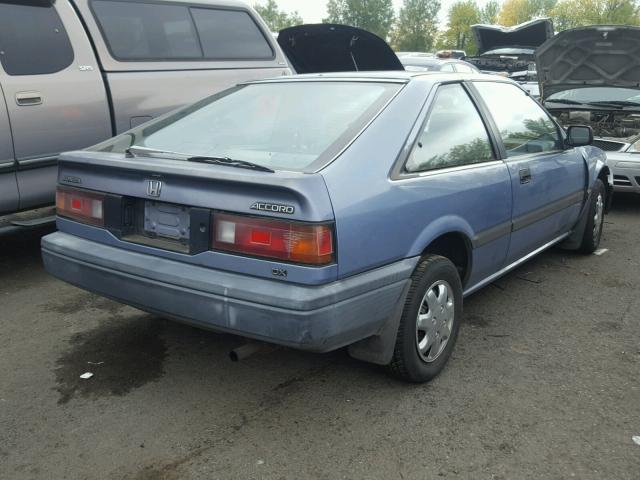 JHMCA536XKC037080 - 1989 HONDA ACCORD DX BLUE photo 4