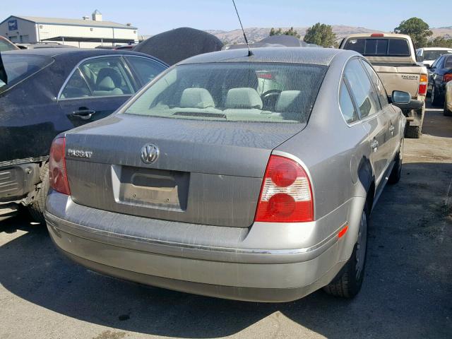 WVWMD63B54P048547 - 2004 VOLKSWAGEN PASSAT GL GRAY photo 4